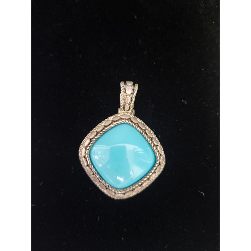 POSSIBILITIES Retired Premier Designs Pendant, faux turquoise stone *read*